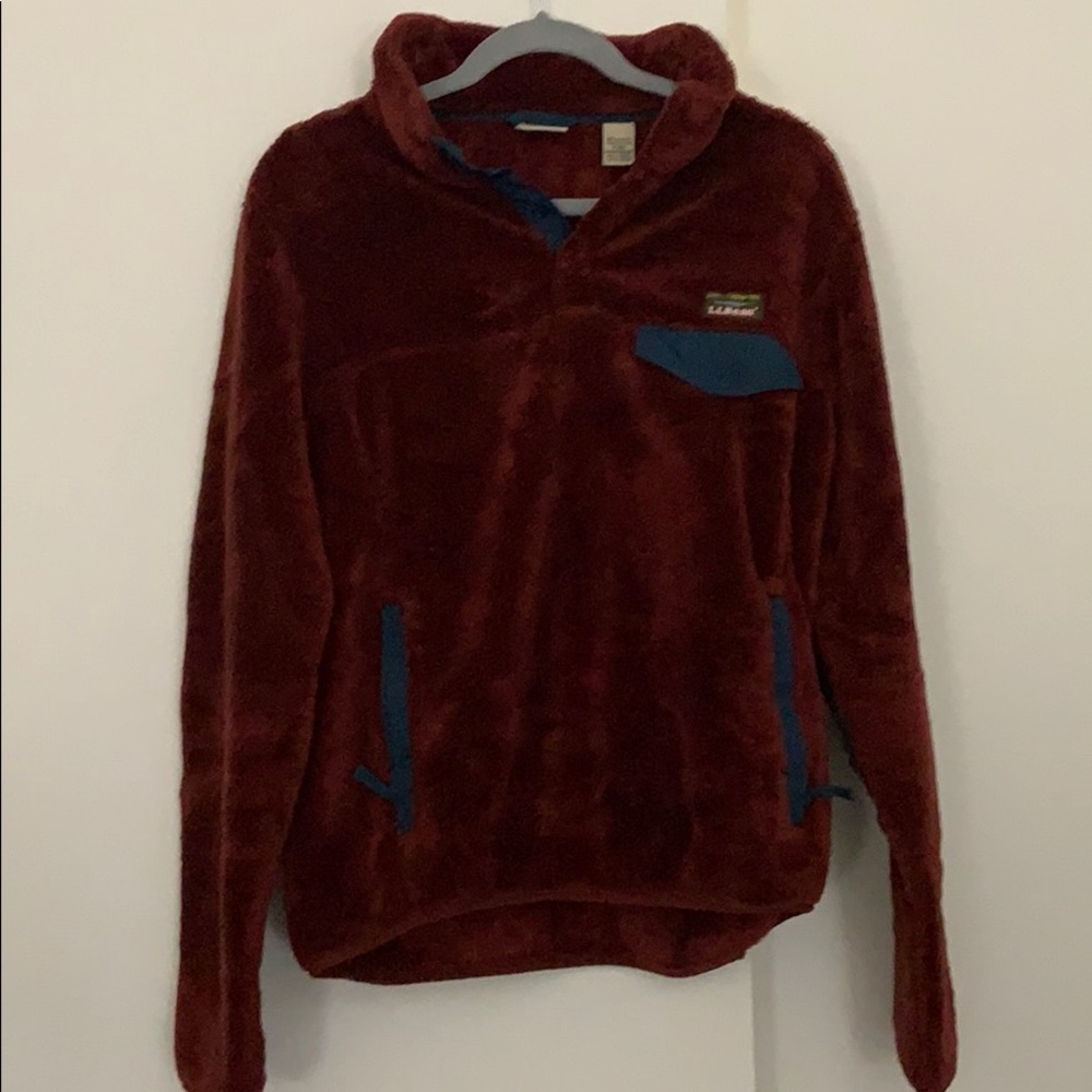 L.L. bean 1/4 zip with buttons